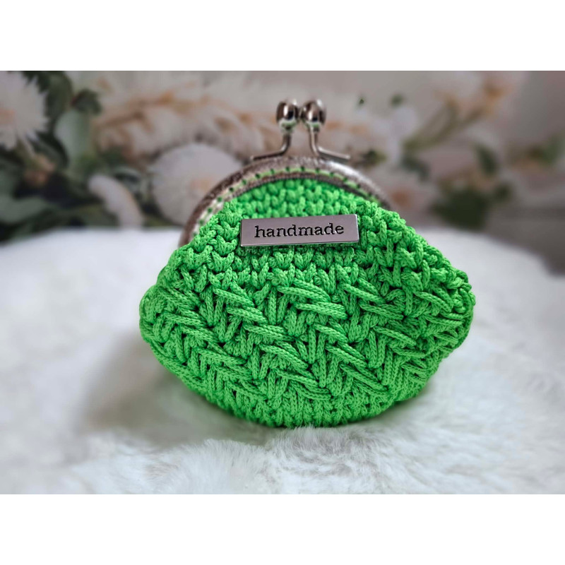 portfelik handmade, unikatowy portfelik w kolorze zielonym